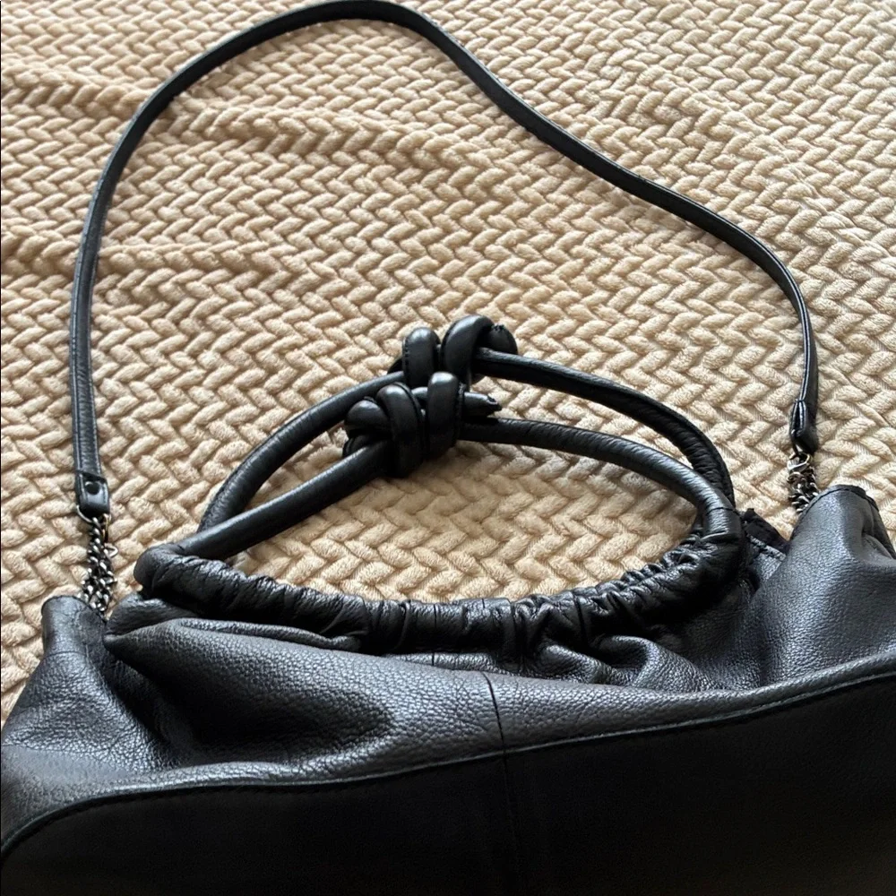 Free People Black Leather Shoulder Bag - Picture 2 of 10